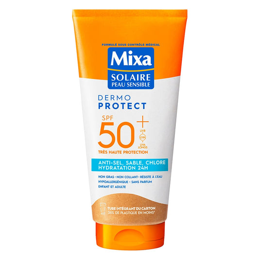 Crème Solaire Lait Corps Visage Spf 50+ Anti-Irritations Hypoallergénique MIXA le tube de 175mL