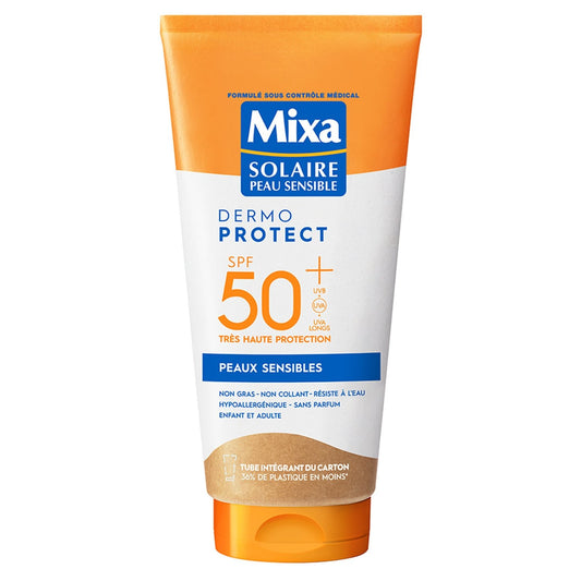 Crème Solaire Lait Corps Spf 50+ Peau Sensible Dermo Protect MIXA le tube de 175mL
