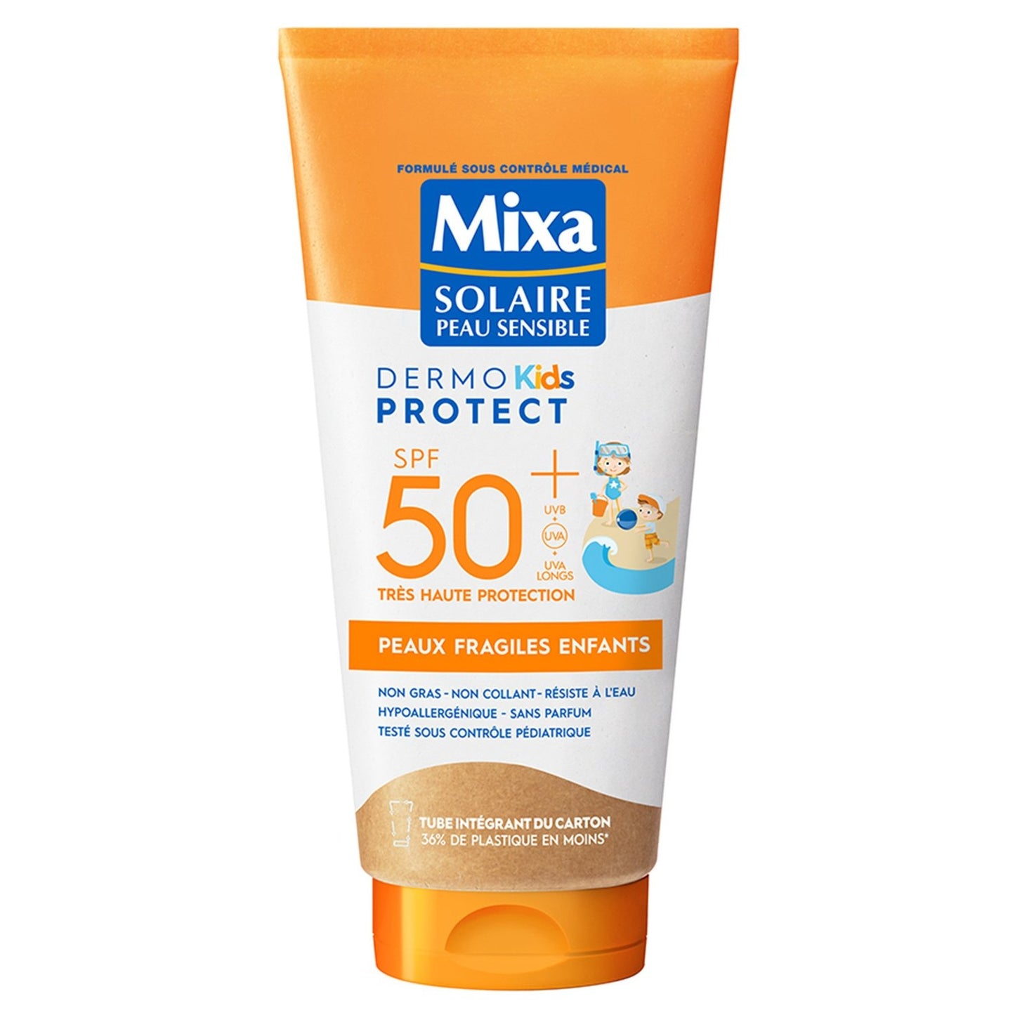 Lait Protection Solaire Enfants Peaux Fragiles Dermo Protect Kids SPF50+ MIXA