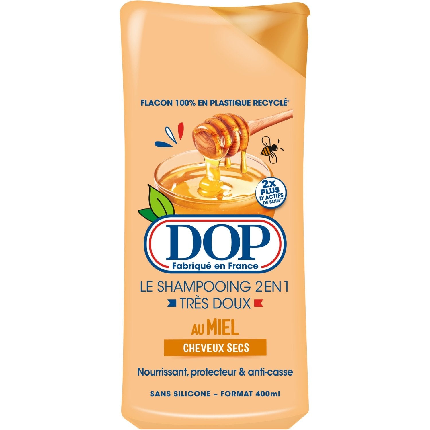 Shampoing Nourrissant Cheveux Secs Miel 2en1 Très Doux DOP le flacon de 400mL