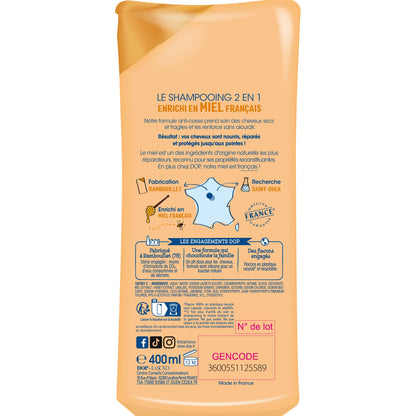DOP 2-in-1 Very Gentle Nourishing Shampoo for Dry Hair with Honey