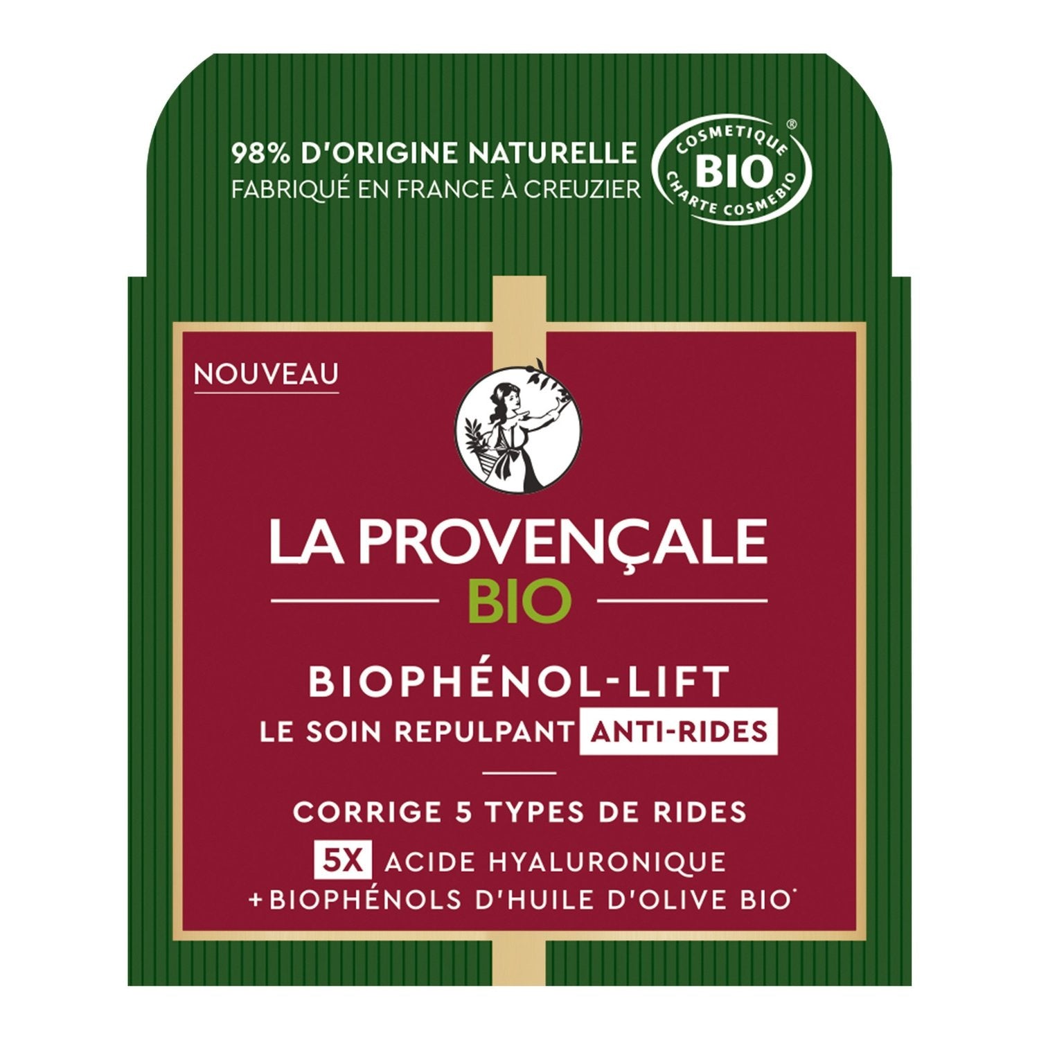 Crème Visage Jour Biophenol Lift Anti Rides LA PROVENCALE BIO le pot de 50ml
