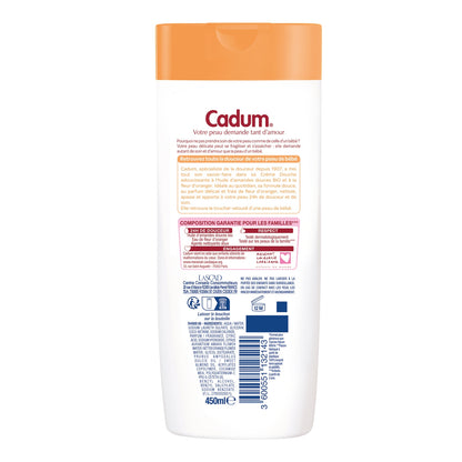 Crème douche Douceur Velours Huile d'Amande et Fleur d'Oranger CADUM 