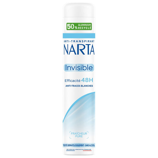 Déodorant Spray Anti-Transpirant Invisible 48H NARTA le flacon de 200mL