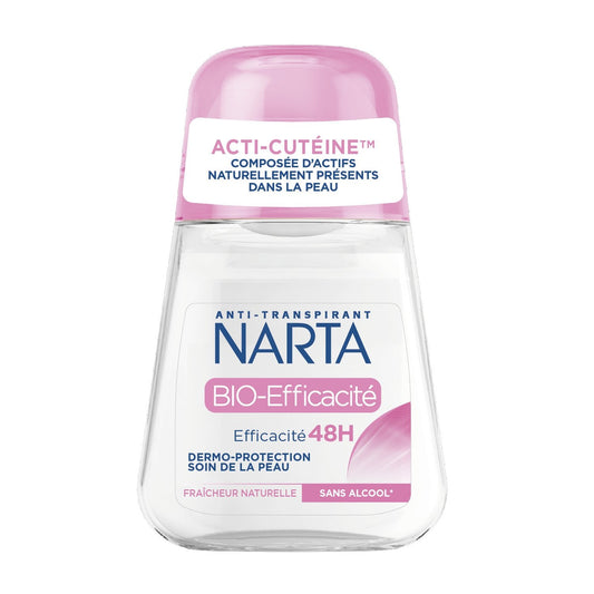 Déodorant Bille Anti-Transpirant Bio-Efficacité Acti-Cutéine Fraicheur Naturelle NARTA le roll-on