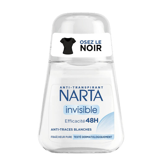 Déodorant Bille Anti-Transpirant Anti-Traces Invisible 48h NARTA le roll-on