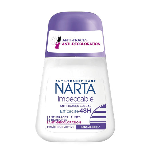 Déodorant Bille Anti-Transpirant Anti-Traces Efficacité 48h NARTA le roll-on