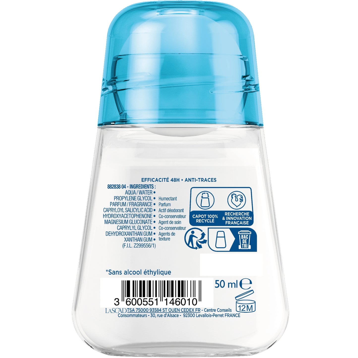 NARTA Magnesium Protect Invisible 24h Antitranspirant Roll-On Deodorant