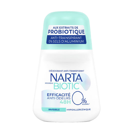 Déodorant Bille Efficacité 48h Anti-Odeurs Biotic NARTA le roll-on