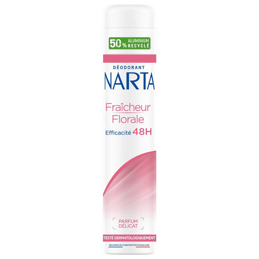 Déodorant Spray Anti-Transpirant Fraîcheur Florale 48H NARTA le flacon de 200mL