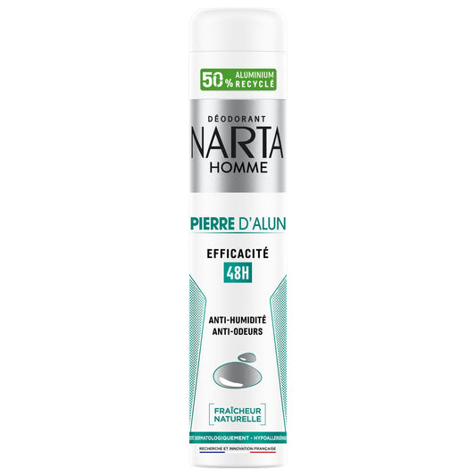NARTA HOMME Men's Anti-Humidity Alum Stone Deodorant Spray