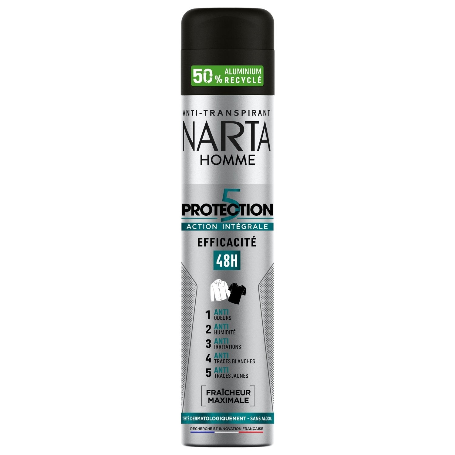 Déodorant Spray Homme Anti-Transpirant 5 Actions Intégrale NARTA HOMME le flacon de 200mL