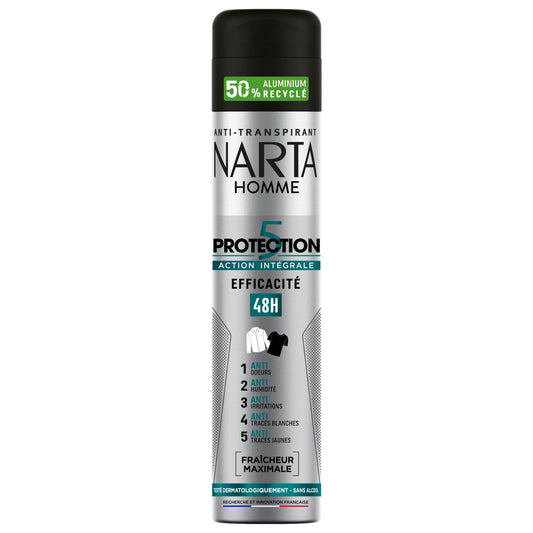 Déodorant Spray Homme Anti-Transpirant 5 Actions Intégrale NARTA HOMME le flacon de 200mL