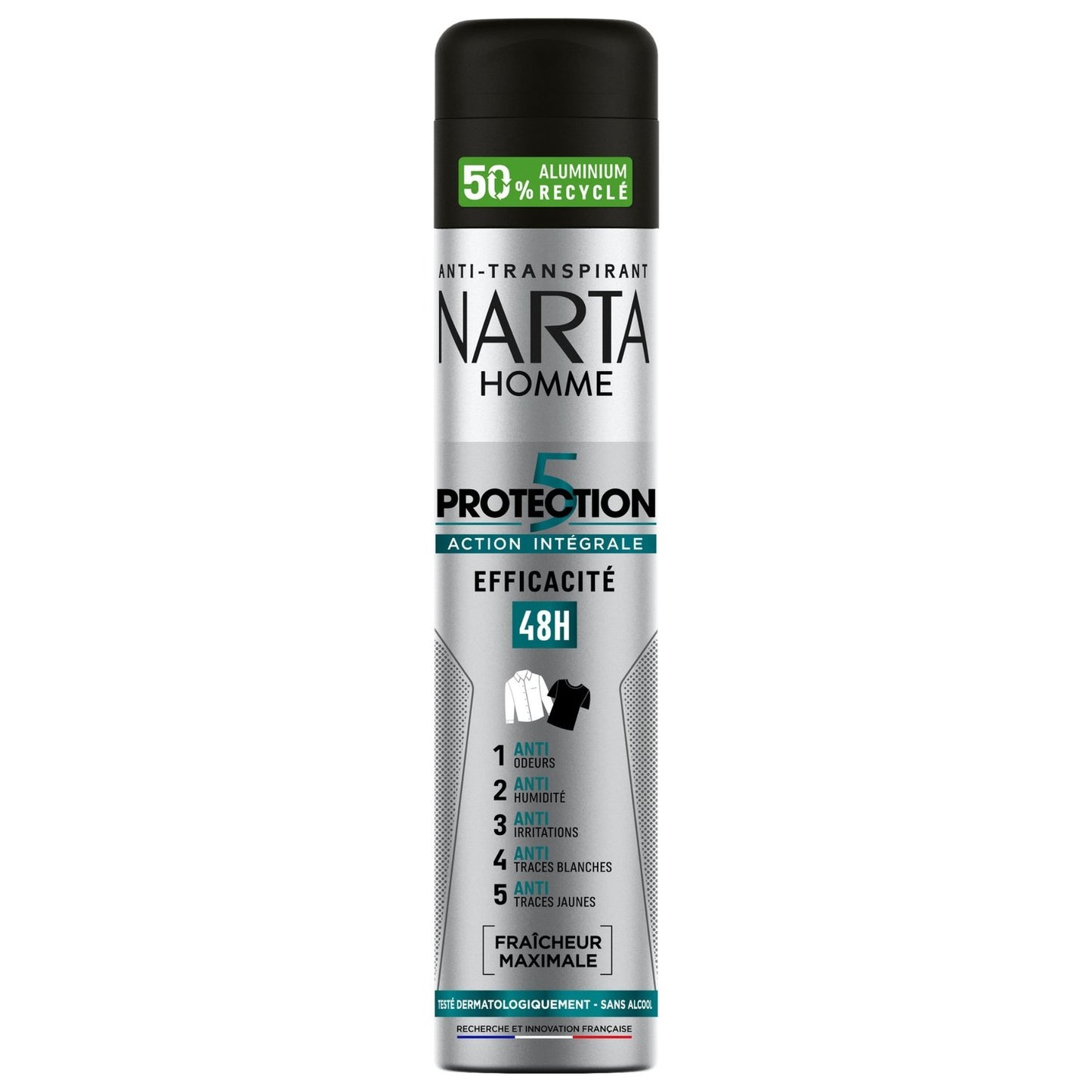 NARTA HOMME Antitranspirant-Deodorant-Spray für Herren, 5 komplette Aktionen