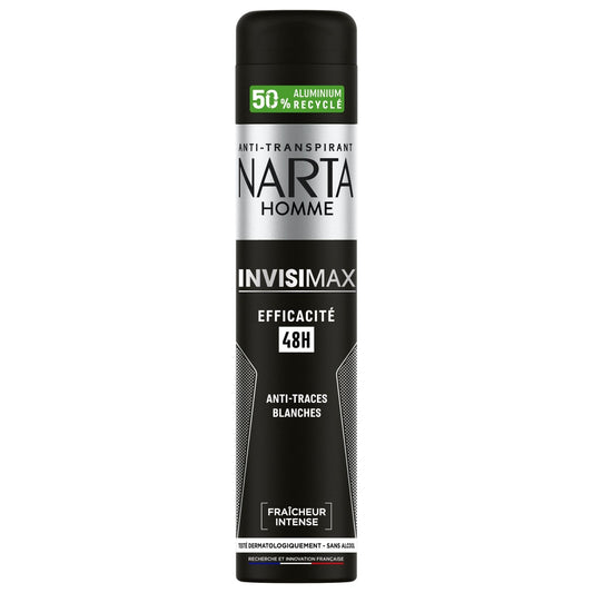 Déodorant Spray Homme Anti-Traces Invisimax Fraîcheur Intense NARTA HOMME le flacon de 200mL