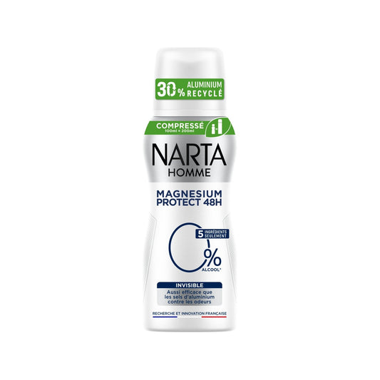 Déodorant Spray Compressé Homme Magnesium Protect Anti-Traces NARTA HOMME le flacon de 100mL