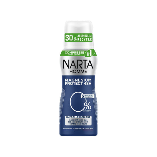 Déodorant Spray Compressé Homme Magnesium Protect NARTA HOMME le flacon de 100mL