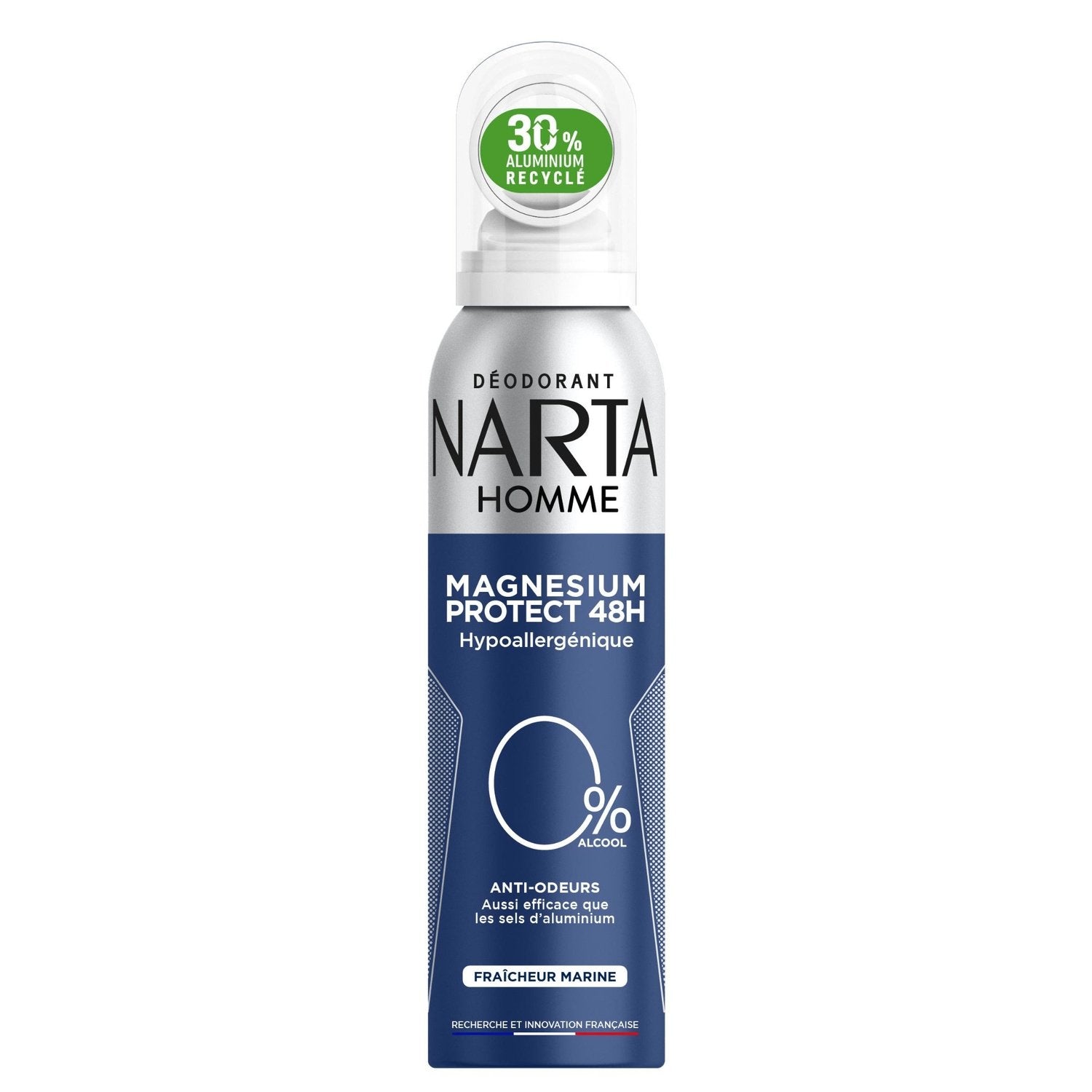 Déodorant Spray Homme Magnesium Protect Fraîcheur Marine NARTA HOMME le flacon de 150mL