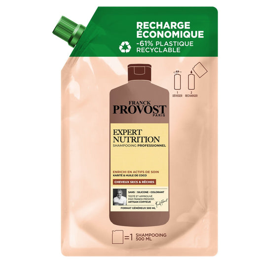 Shampoing Cheveux Secs & Rêches Karité & Huile de Cocos Colorant FRANCK PROVOST le flacon de 500mL