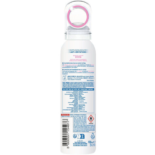 Déodorant spray Anti-transpirant 48h Sensitive Confort Apaisant MIXA 