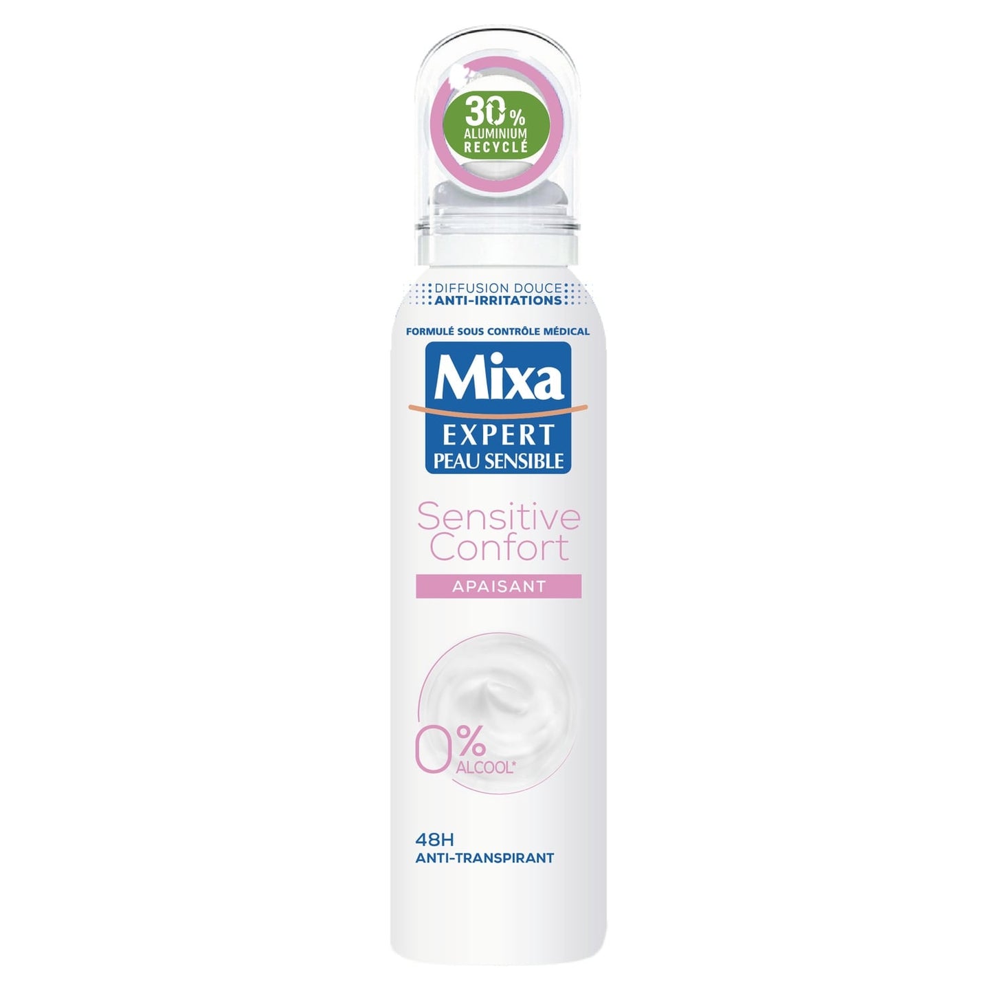 Déodorant spray Anti-transpirant 48h Sensitive Confort Apaisant MIXA 
