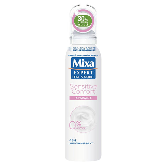 Déodorant spray Anti-transpirant 48h Sensitive Confort Apaisant MIXA 