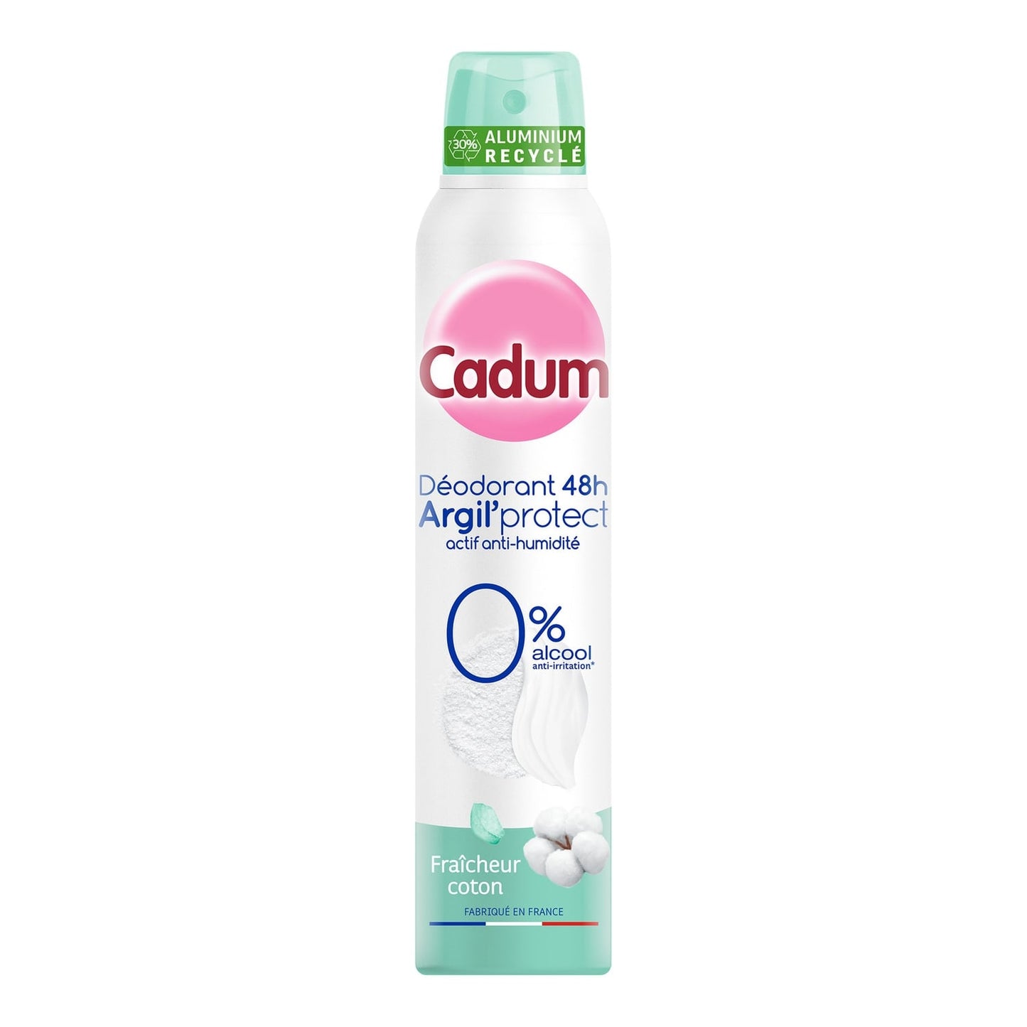 Déodorant spray 48h Argil Protect Coton CADUM 