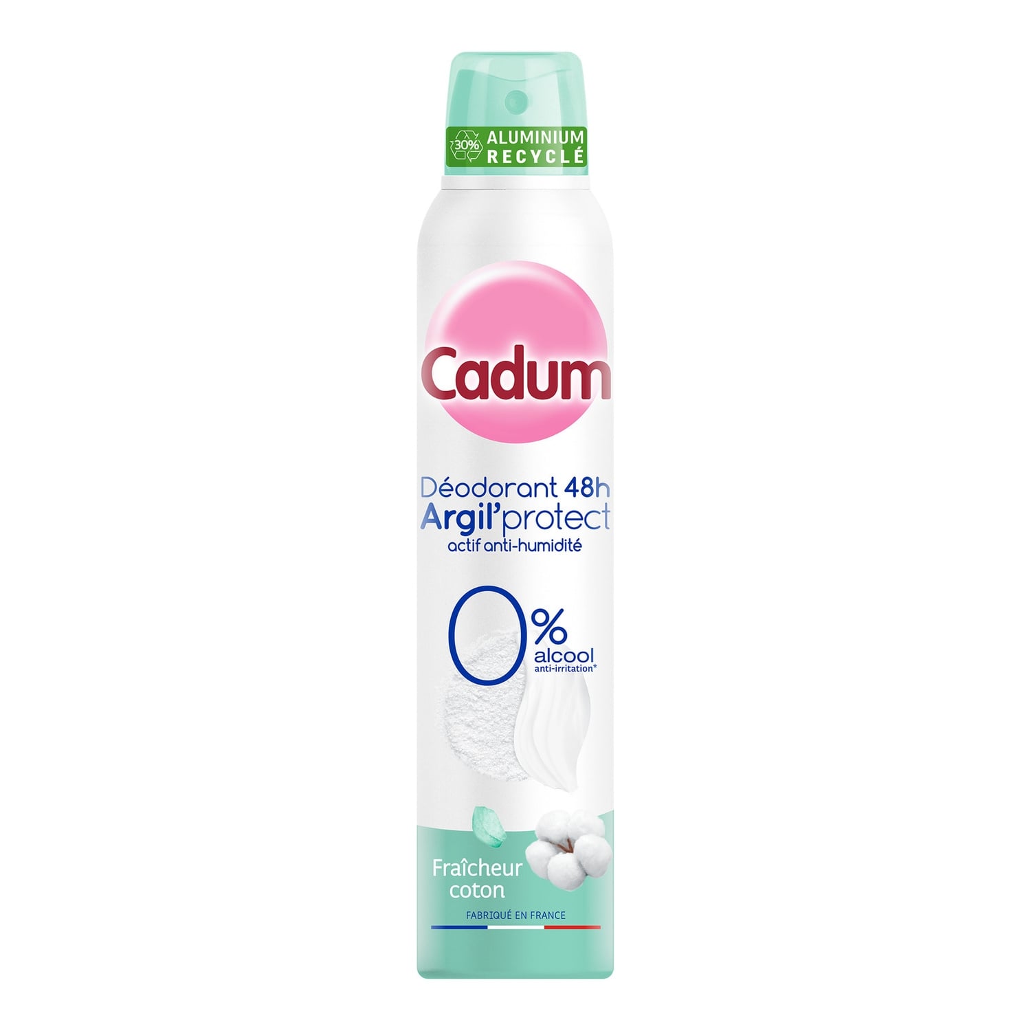 Déodorant spray 48h Argil Protect Coton CADUM 