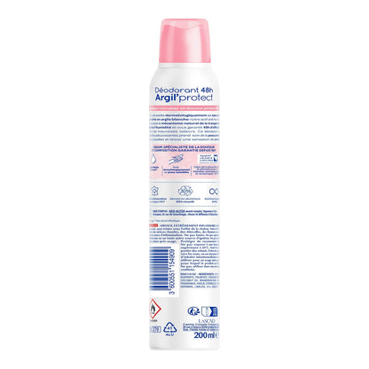Déodorant spray Anti-odeurs 48H Argil Protect Fraîcheur Pivoine CADUM 