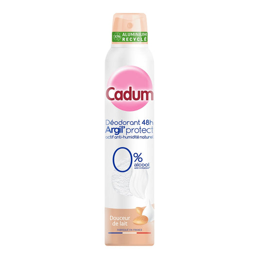 Déodorant spray 0% Alcool 48H Argil protect CADUM 