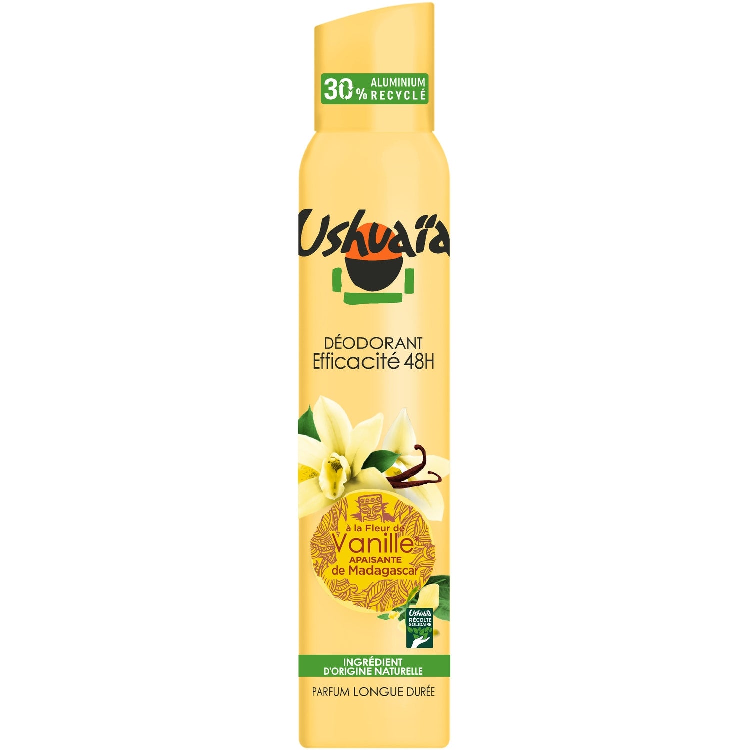 Déodorant spray Efficacité 48h Anti-traces Vanille USHUAIA 