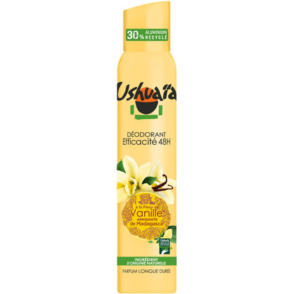 Déodorant spray Efficacité 48h Anti-traces Vanille USHUAIA 