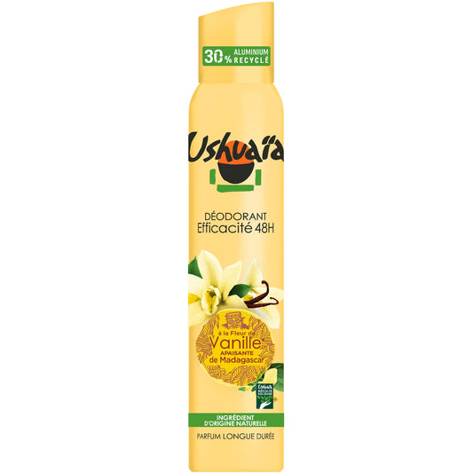 Déodorant spray Efficacité 48h Anti-traces Vanille USHUAIA 