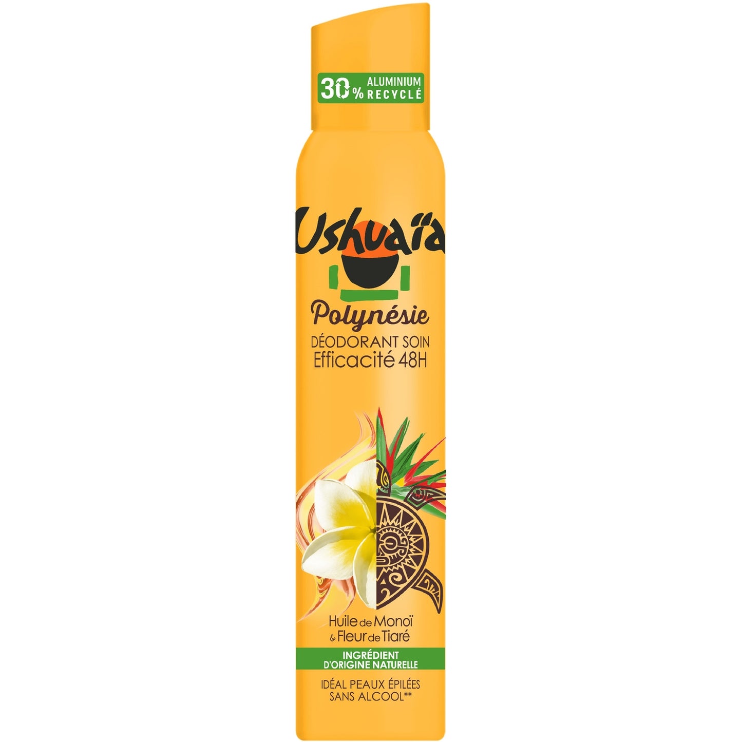 Déodorant spray Efficacité 48h Monoï et Fleur de Tiaré USHUAIA 