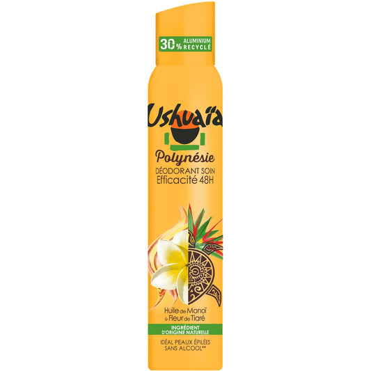Déodorant spray Efficacité 48h Monoï et Fleur de Tiaré USHUAIA 