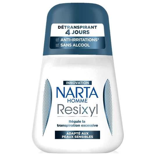 Déodorant Bille Anti-Irritations Peaux Sensibles Resixyl NARTA HOMME le roll-on