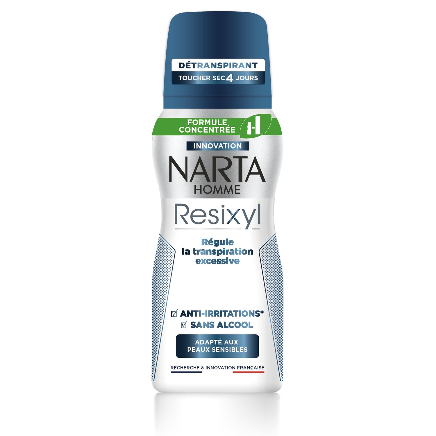 Déodorant aerosol Anti-irritation Peaux sensibles Resixyl Transpiration Excessive NARTA 