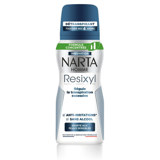 Déodorant aerosol Anti-irritation Peaux sensibles Resixyl Transpiration Excessive NARTA 