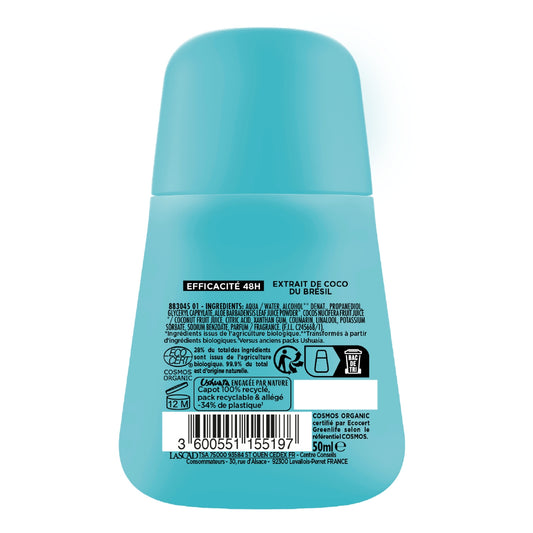 USHUAIA Organic Coconut 48h Roll-On Deodorant