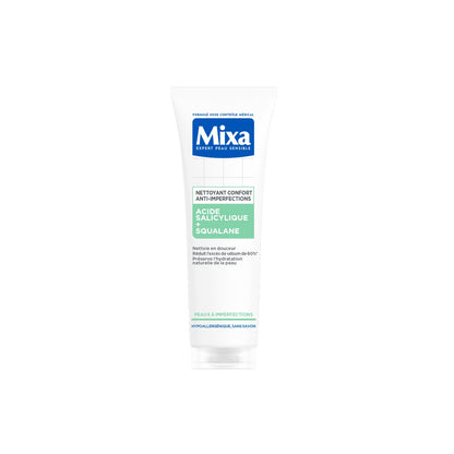 Nettoyant Visage Peau à Imperfections Confort Anti-Imperfections Nettoie et Démaquille Acide Salicylique Squalane MIXA 