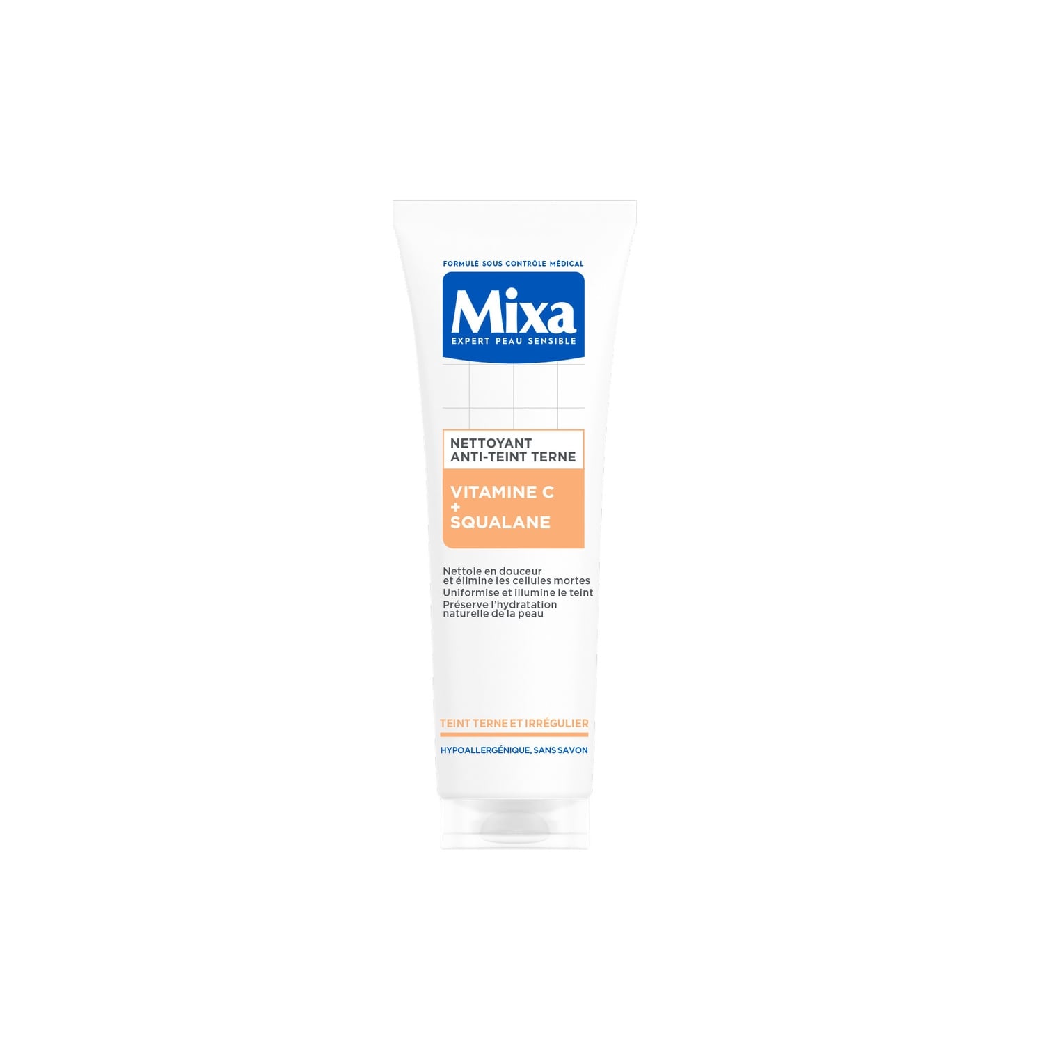 Nettoyant Visage Teint terne et Irrégulier Vitamine C et Squalane MIXA 