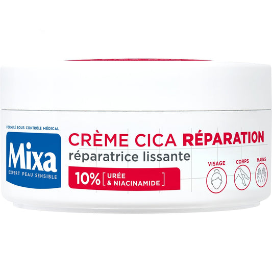 Crème Main Sèches et Fragilisées Cica Réparation Hypoallergénique MIXA le pot de 150mL