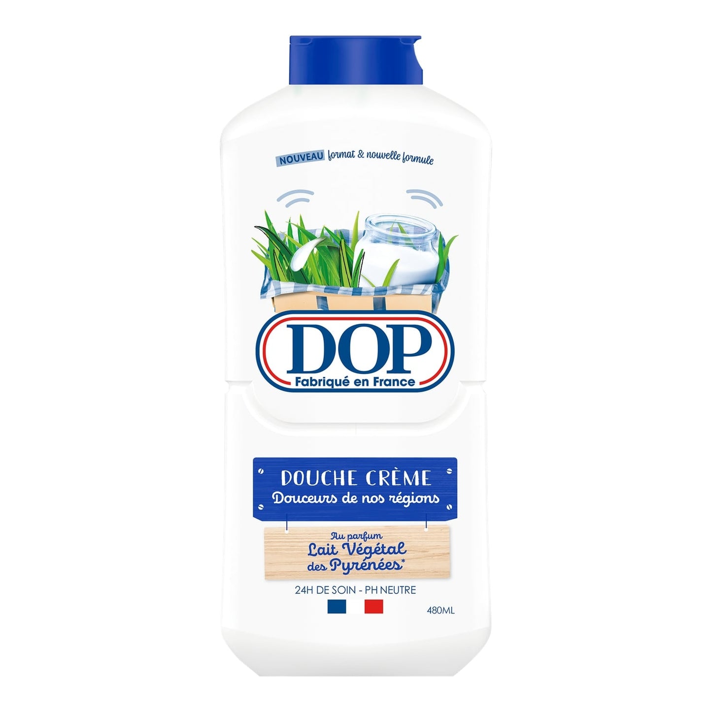 Crème douche 24H De Soin Lait Végétal des Pyrénées pH Neutre DOP 