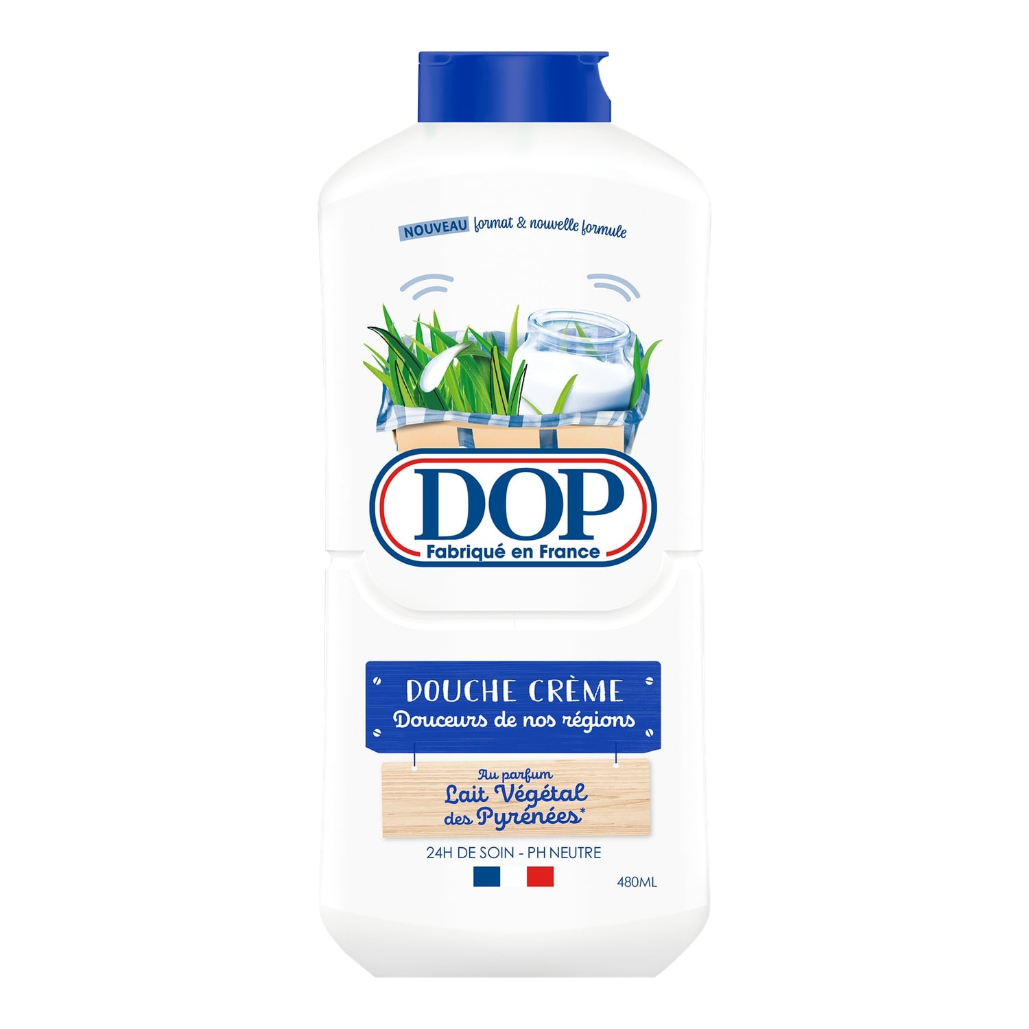 Crème douche 24H De Soin Lait Végétal des Pyrénées pH Neutre DOP 