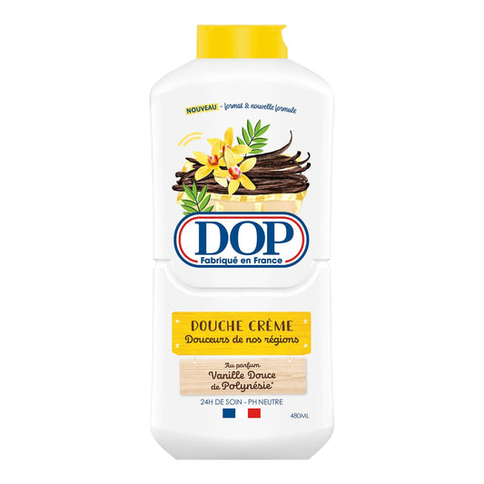 Douche Crème Crème 24H De Soin pH Neutre Parfum Vanille Douce de Polynésie Fabriqué en France DOP 