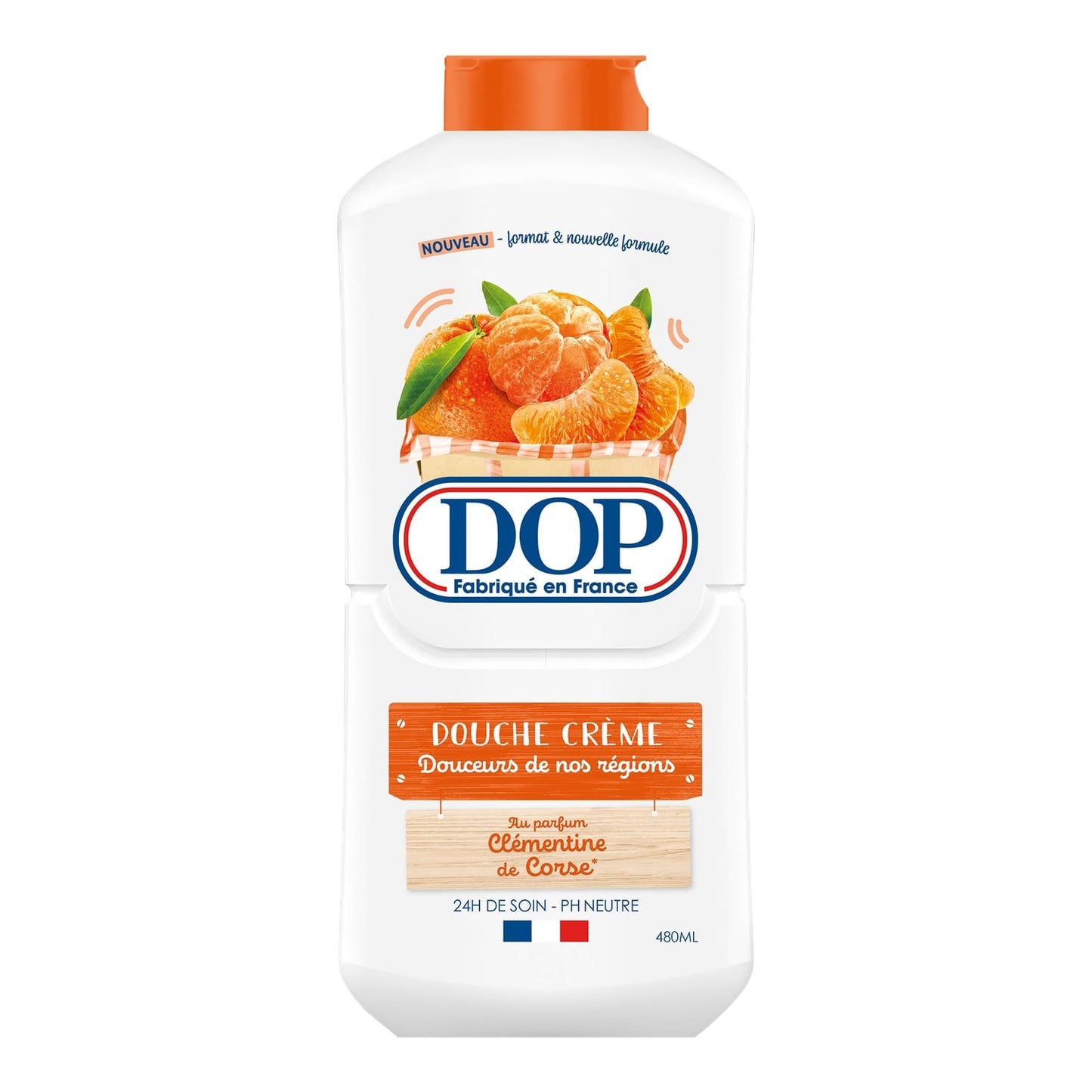 Douche Crème Douceurs de Nos Régions pH Neutre Sans Savon Sans Colorant Clémentine de Corse DOP 