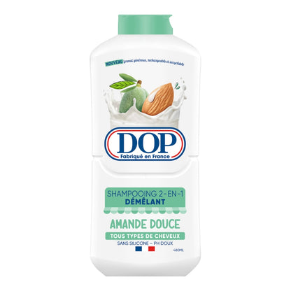 Shampoing 2en1 Démêlant Amande Douce pour Tous Types De Cheveux Sans Silicone DOP 