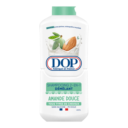 Shampoing 2en1 Démêlant Amande Douce pour Tous Types De Cheveux Sans Silicone DOP 