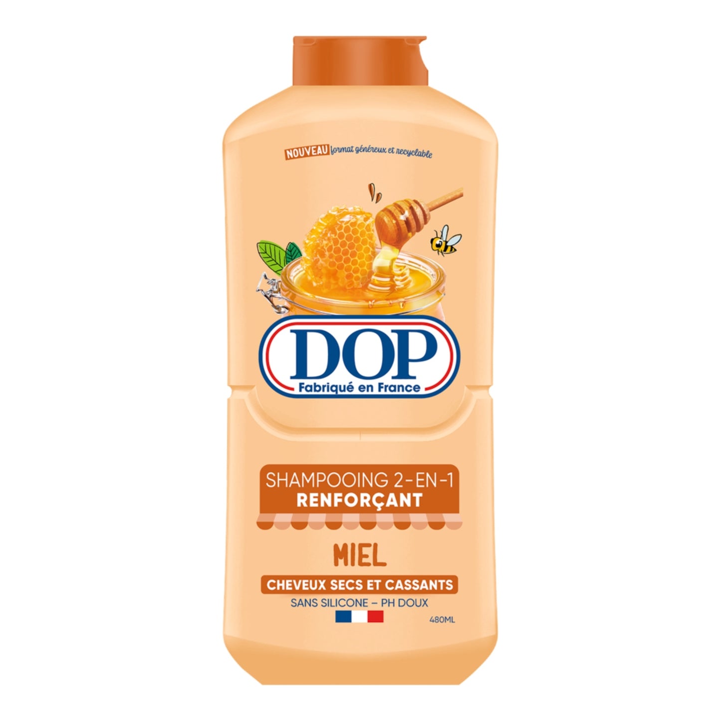 Shampoing 2en1 Renforçant pour Cheveux secs et cassants Miel DOP 