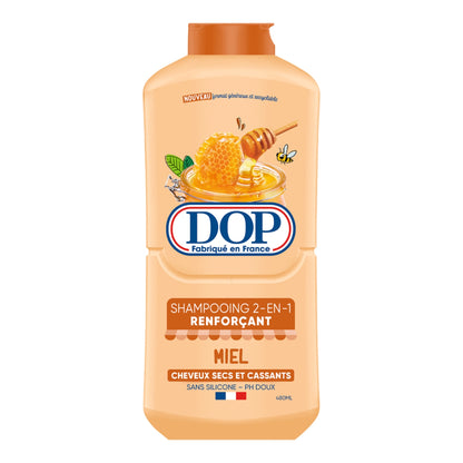 Shampoing 2en1 Renforçant pour Cheveux secs et cassants Miel DOP 